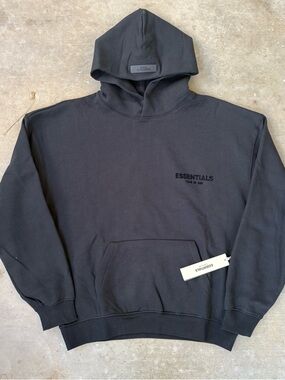 Essentials black Hoodie for Men